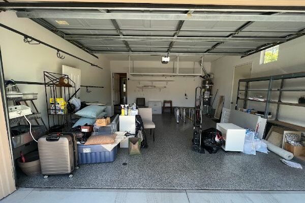 Cluttered garage ready for junk removal services in Winter Haven, FL.