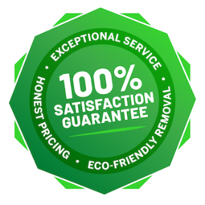 a green and white label